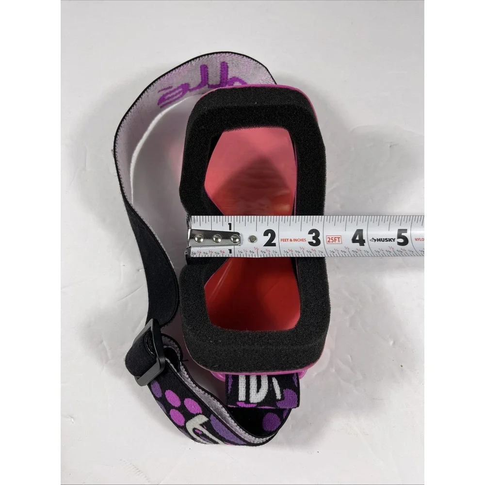 BOLLE SKI GOGGLES Pink Frames Red Clear Lenses Snowboard Black Adjustable Strap